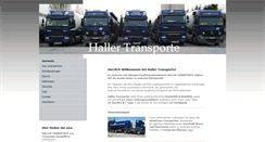 Desktop Screenshot of haller-transporte.com