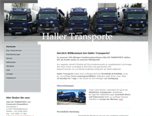 Tablet Screenshot of haller-transporte.com